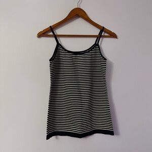 Black & White Striped Women's Cami Tank Top
